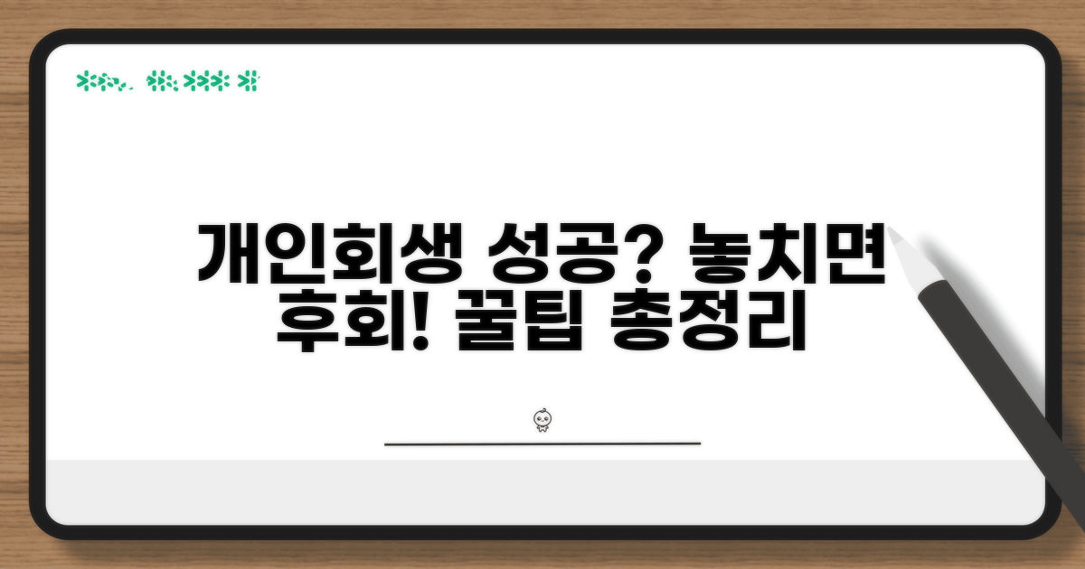 개인회생 성공 위한 주의사항