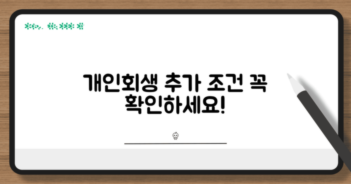 개인회생 중 추가 조건 확인