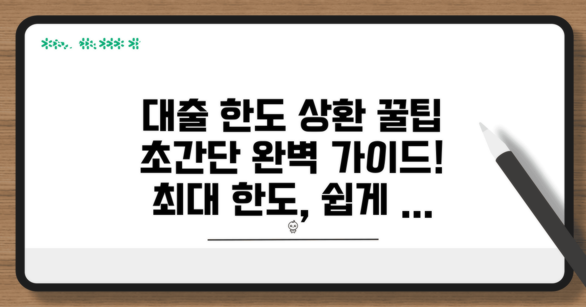 대출 한도 및 상환 방법 상세 안내