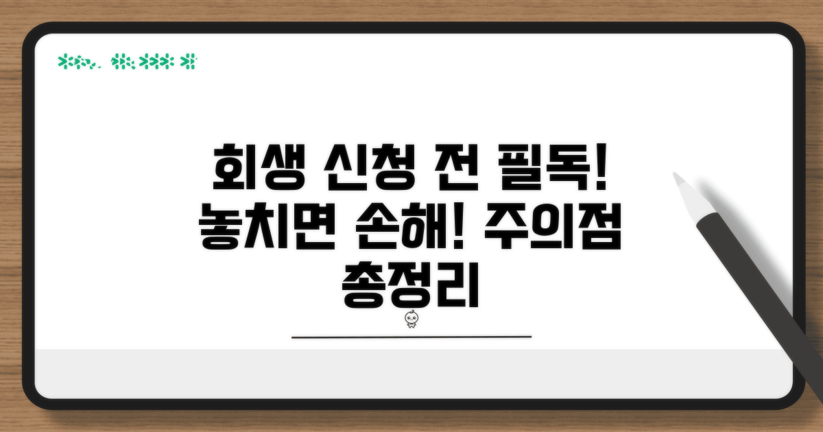 개인회생 신청 시 주의점 확인
