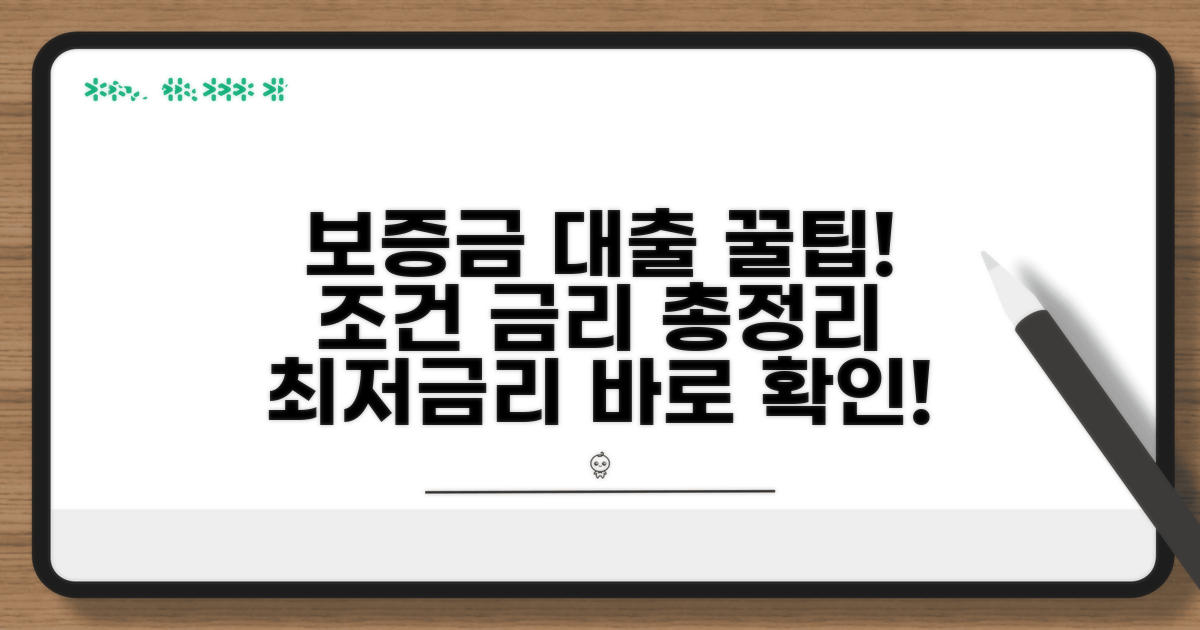 보증금 대출, 조건과 금리 비교