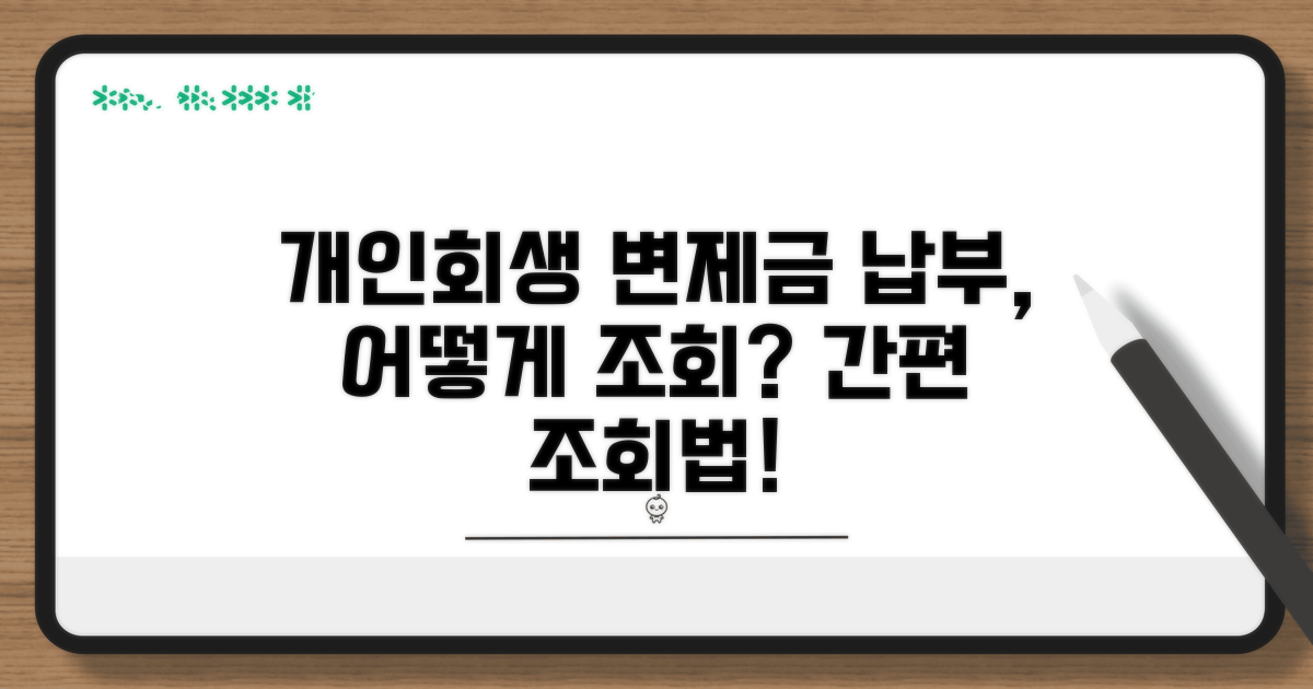 개인회생 변제금 납부 조회 방법