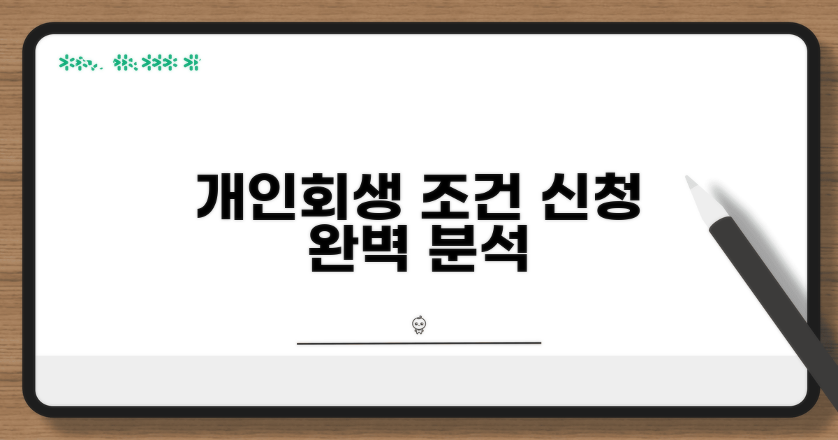 개인회생 조건 분석과 신청 방법