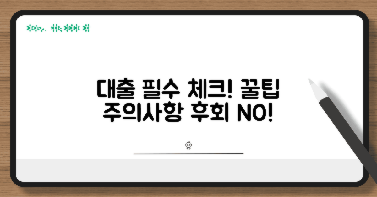 대출 시 꼭 확인해야 할 주의사항