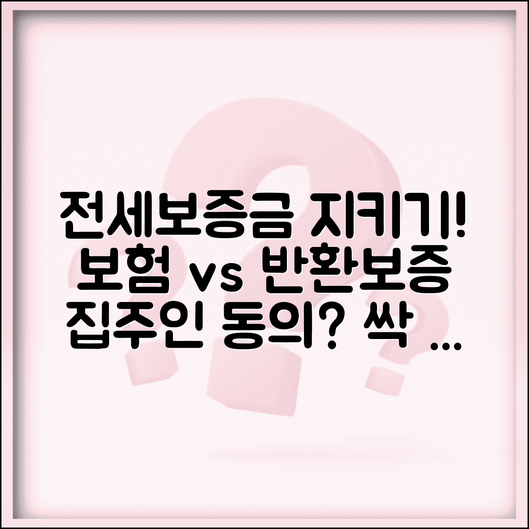 전세보증보험 vs 전세보증금 반환보증 | 집주인 동의, 보증보험 종류 비교