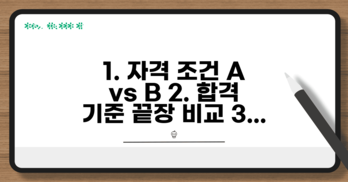 자격 요건 상세 비교