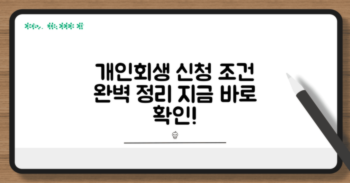 개인회생 신청 조건 최신 정보