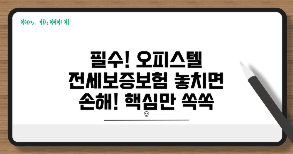 오피스텔 전세보증보험 핵심 요약