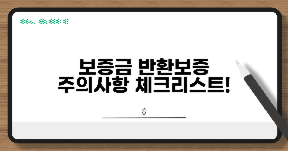 보증금 반환보증 주의사항 체크리스트