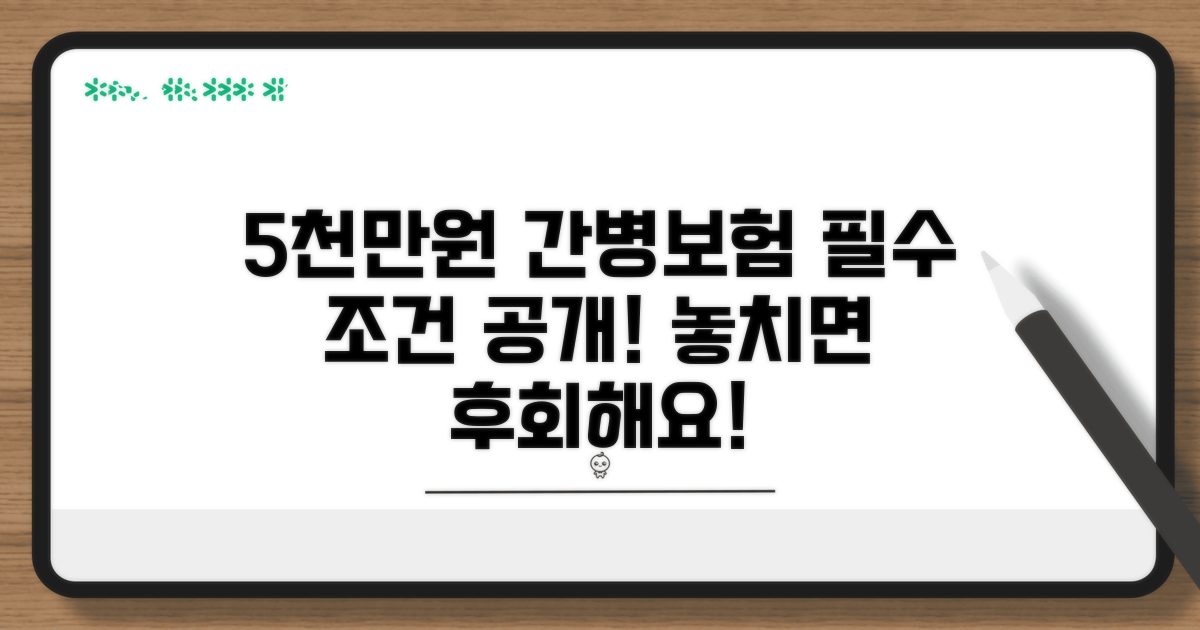 5000만원 간병보험 가입 핵심 조건