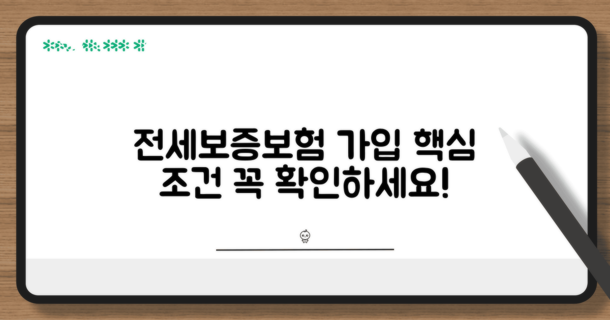 전세보증보험 가입 핵심 조건