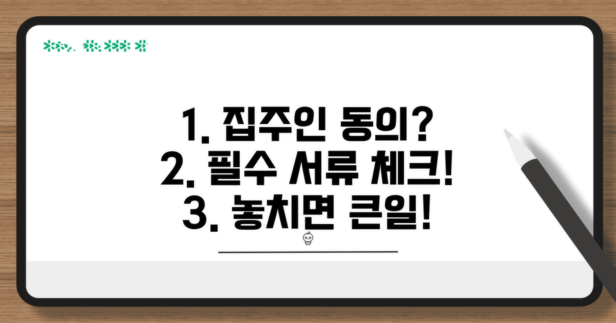 집주인 동의 필요 서류 확인