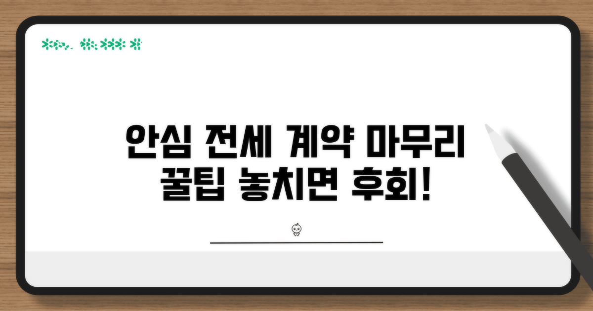 안심하고 전세 계약 마무리하기