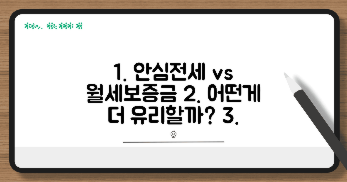 안심전세vs월세보증금, 비교분석