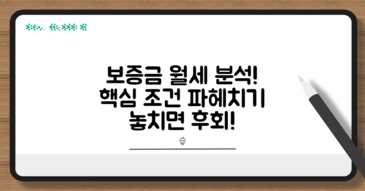 보증금 월세 조건 상세 분석