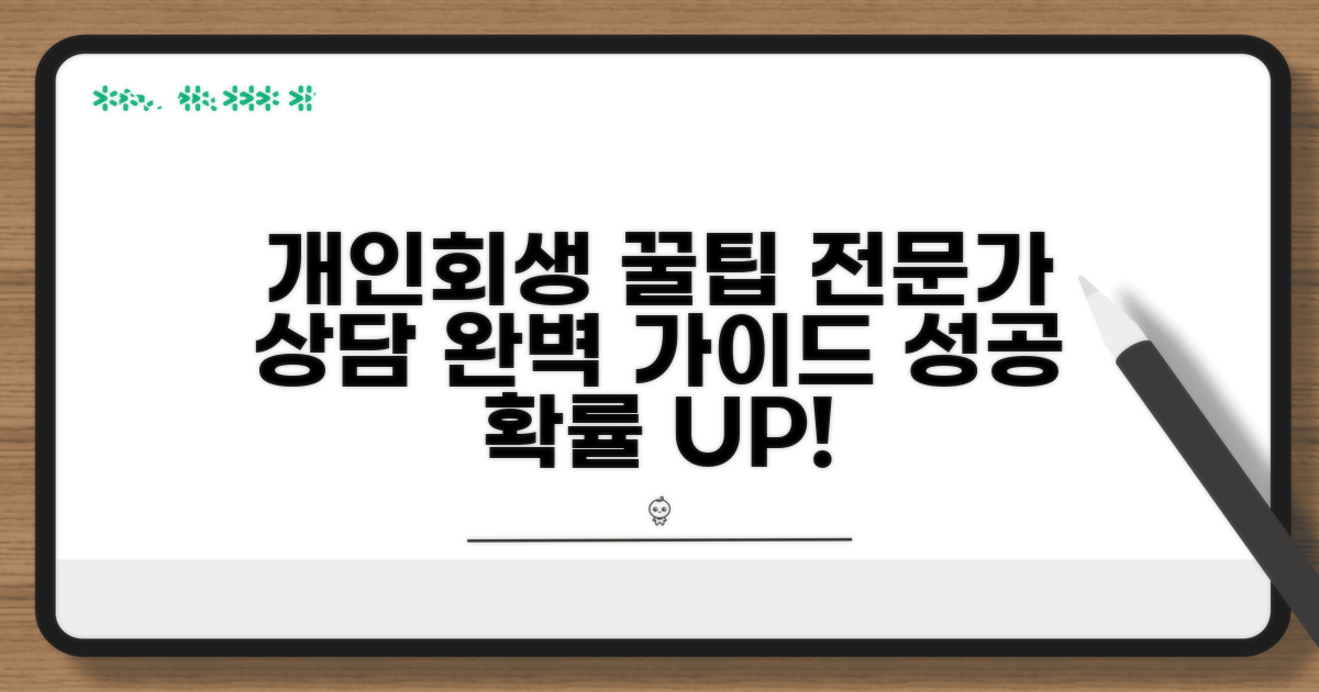 개인회생 전문가 상담 꿀팁