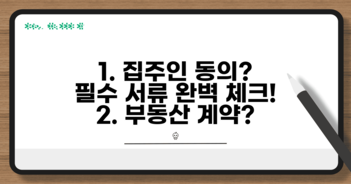 집주인 동의, 필요 서류 체크리스트