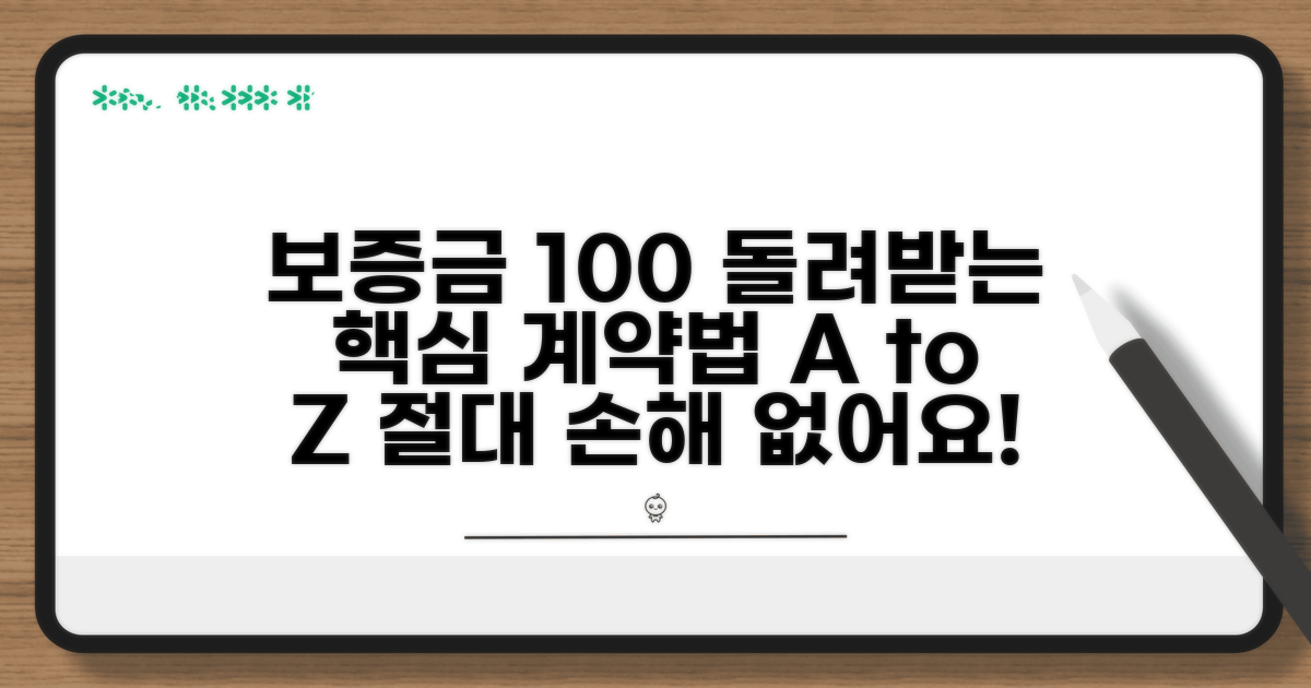 보증금 돌려받는 안전한 계약법