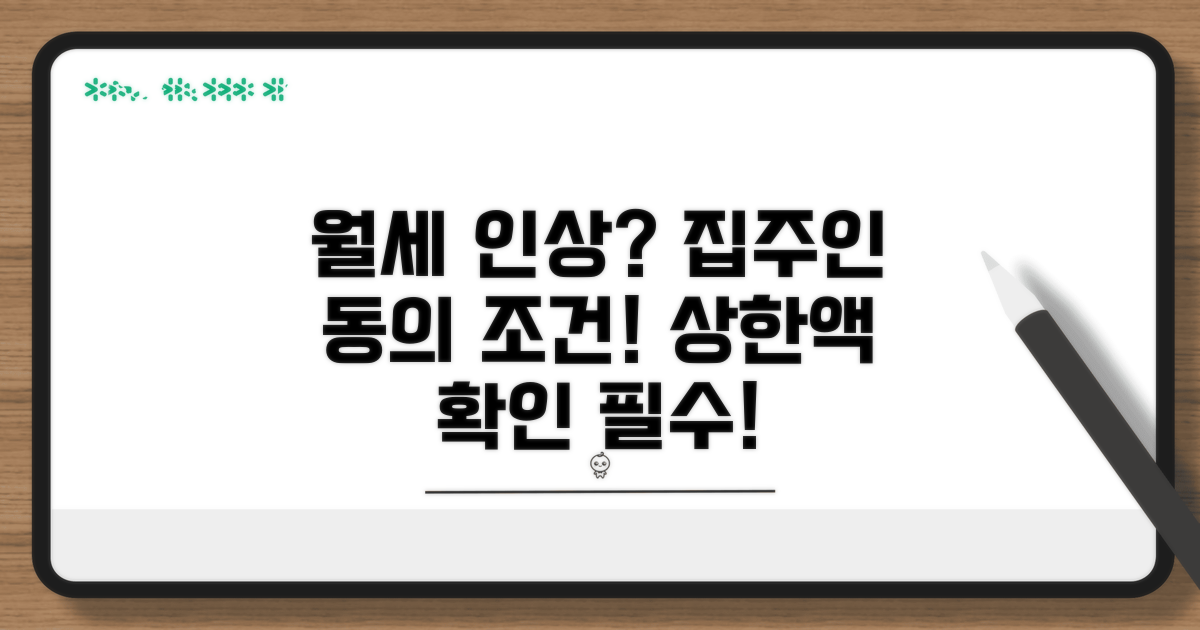 월세, 상한액, 집주인 동의 조건 확인