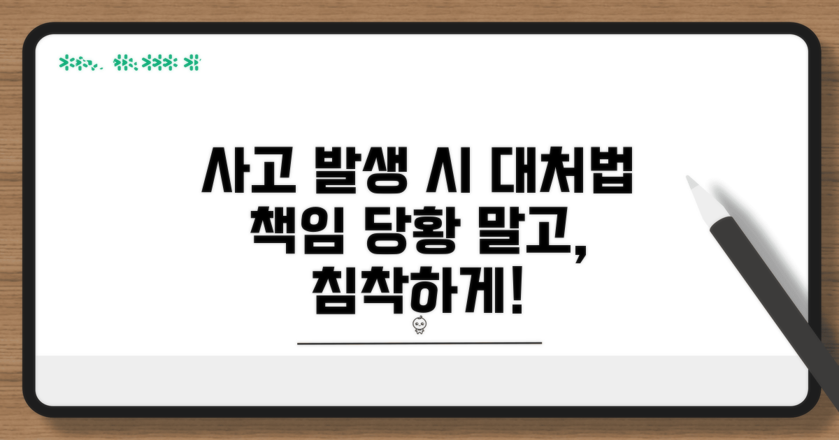 사고 발생 시 대처 방법과 책임