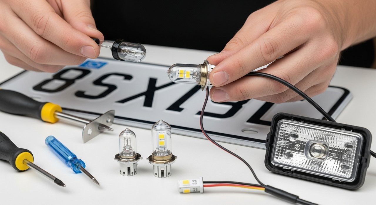 번호판 전구 교체 방법: DIY 설치 & LED 전환 팁 5가지